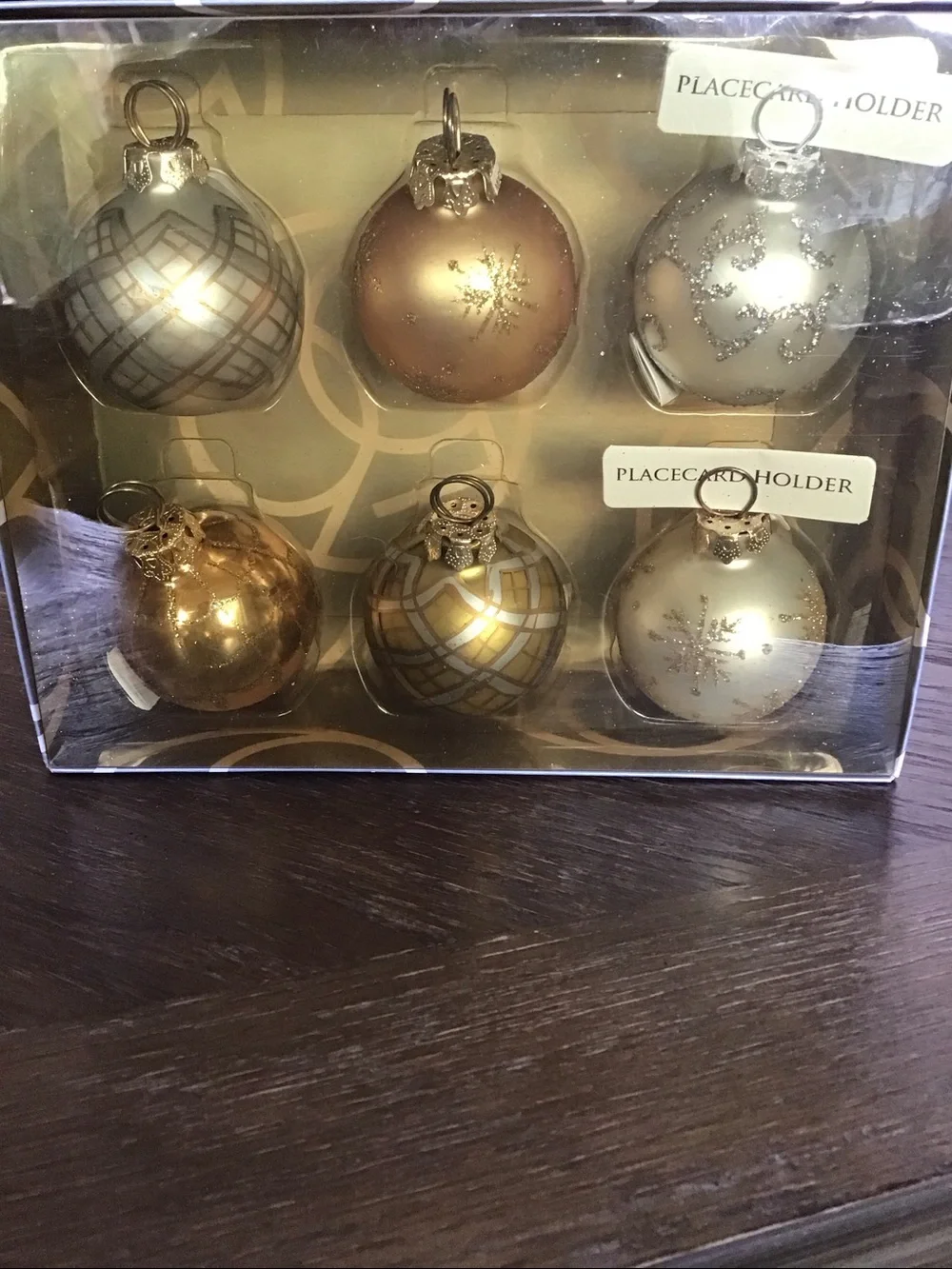 Department 56 mercury glass place card holders set of 6 Christmas